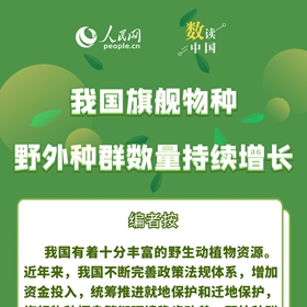 我国旗舰物种数量增长